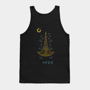 Spaceship blueprint - weapons Tank Top